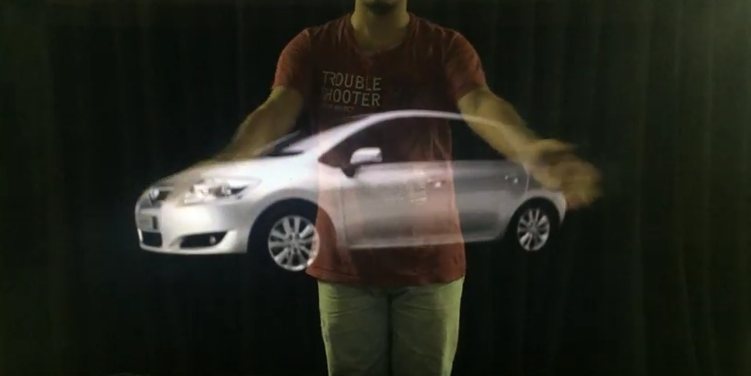 Toyota - Auris için Oluşturulmuş Boşluktaki Hologram Görüntüsü